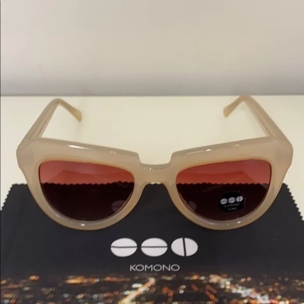 Komono Stella Cat Eye Pale Blush Sunglasses